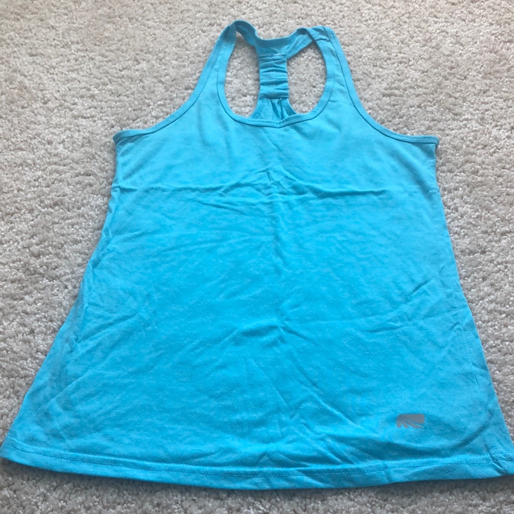 Blue workout shirt